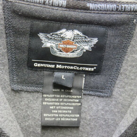 Harley-Davidson Zippered Front Men’s Willie G Skull Hoodie Sweatshirt - Picture 6 of 8